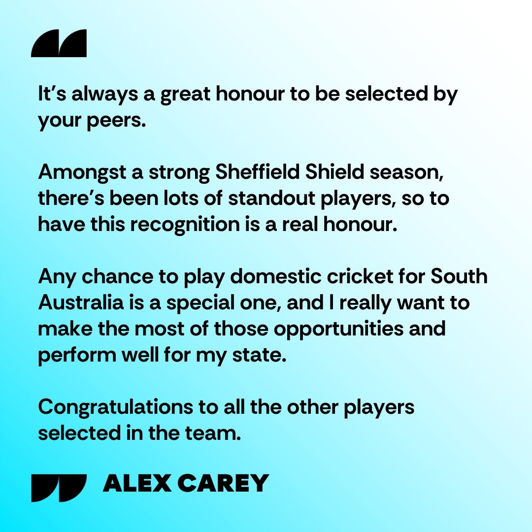 Ahead of the Final today, here is who the players voted in to the ACA All-Star Team of the Year for the 2024-25 Shield season!

South Australia and Queensland go head-to-head at Karen Rolton Oval March 26-30.
