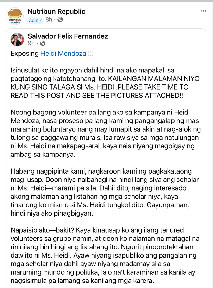 anakmartiallaw's tweet image. Damn you Heidi Mendoza, andami mo palang scholar and you protect them! 😭😭😭

Naalala ko tuloy yung JFK quote, “Ask not what your country can do for you-ask what you can do for your country.”