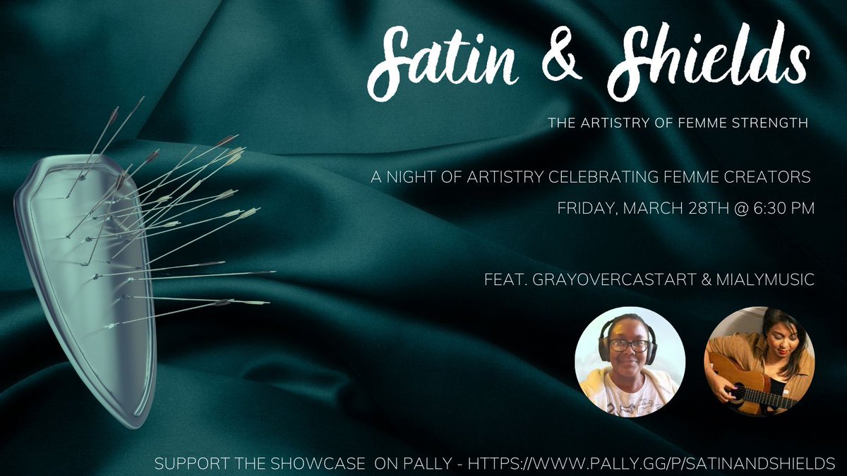 analog_amber (@analog_amber) on Twitter photo This Friday night! Join myself, <a href="/grayovercast/">Grayovercast</a>, and @mialymusic to express ourselves and share the strength of femme creators.
You can help support our artists and this showcase with <a href="/pallygg/">π‘ Pally.gg | Split tips with your team</a>! This Friday night! Join myself, <a href="/grayovercast/">Grayovercast</a>, and @mialymusic to express ourselves and share the strength of femme creators.
You can help support our artists and this showcase with <a href="/pallygg/">π‘ Pally.gg | Split tips with your team</a>!