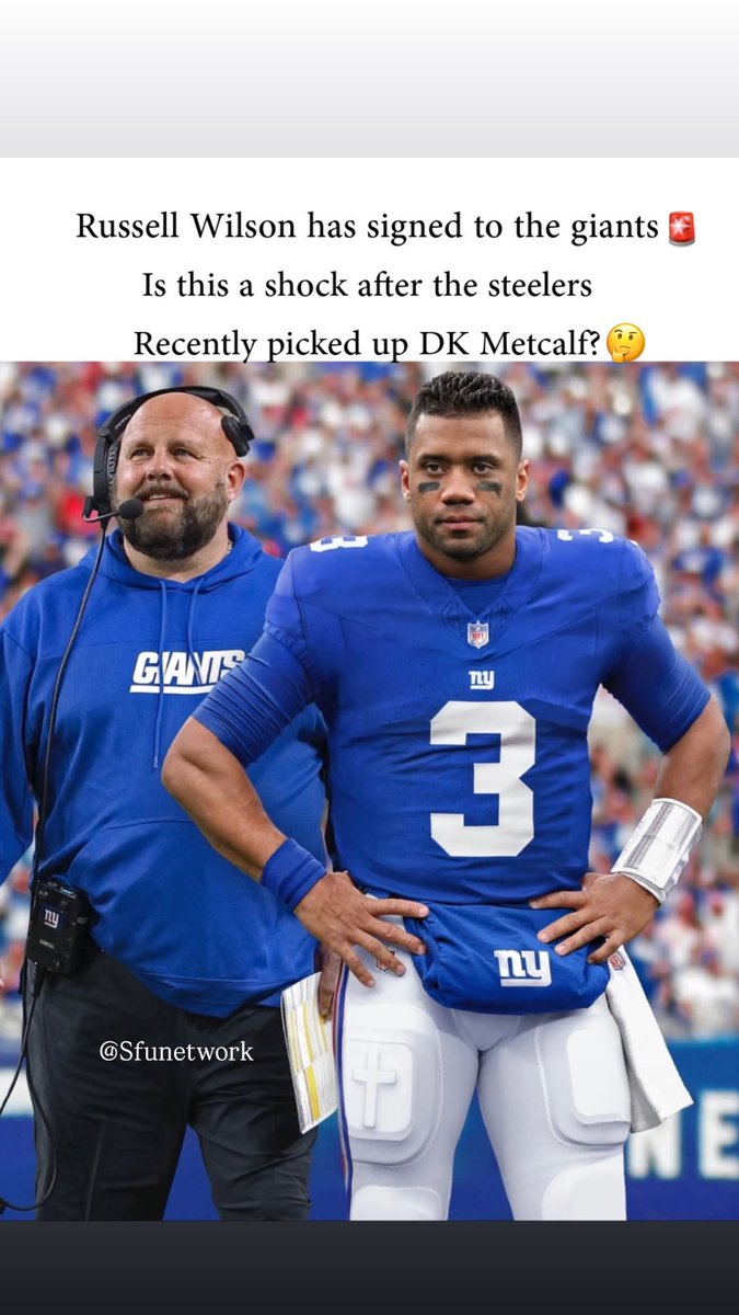 sfunetwork's tweet image. Russell Wilson to the Giants🚨‼️🚨