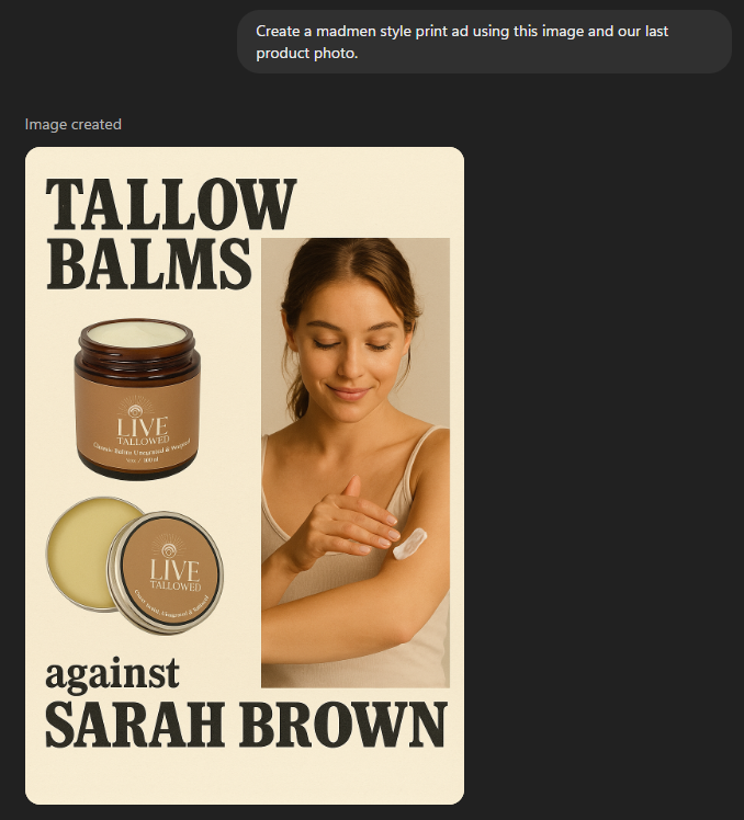 LiveTallowed's tweet photo. uhhh...who is sarah brown and what does @OpenAI have against her? 😂

post your 4o image editing bloopers here 👇 https://t.co/O6vQc3nrIB