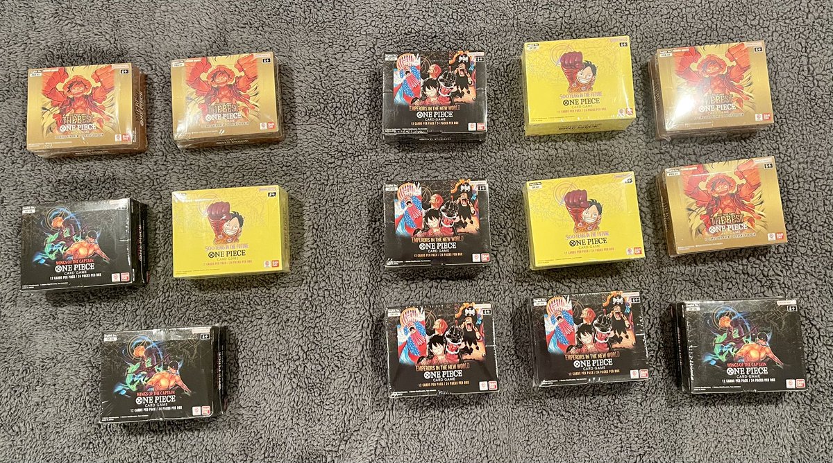 Anyone want anything here before it hits ebay.  Boxes in the right are minty for sealed collectors and on the left dinged and meant for ripping and marked down a bit.