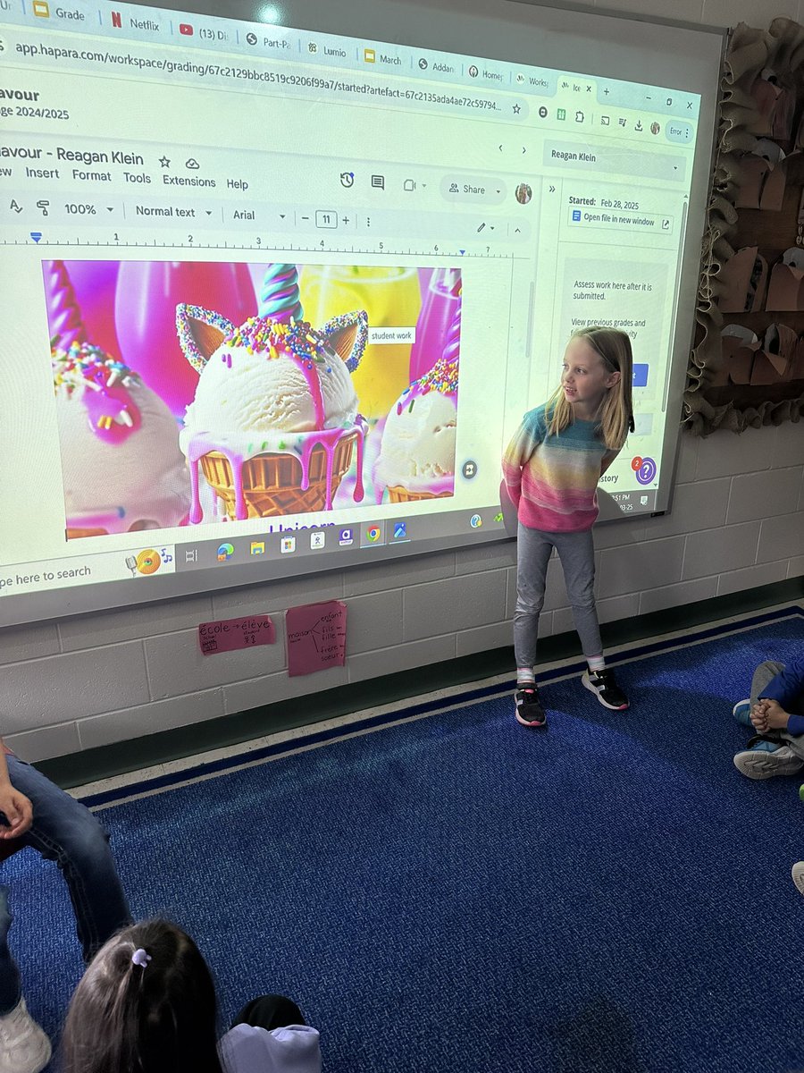 Ice cream! Come and get it! The Grade 1s used Dream Lab to create their own ice cream flavours! YUM😋🍦we presented them to our friends!
