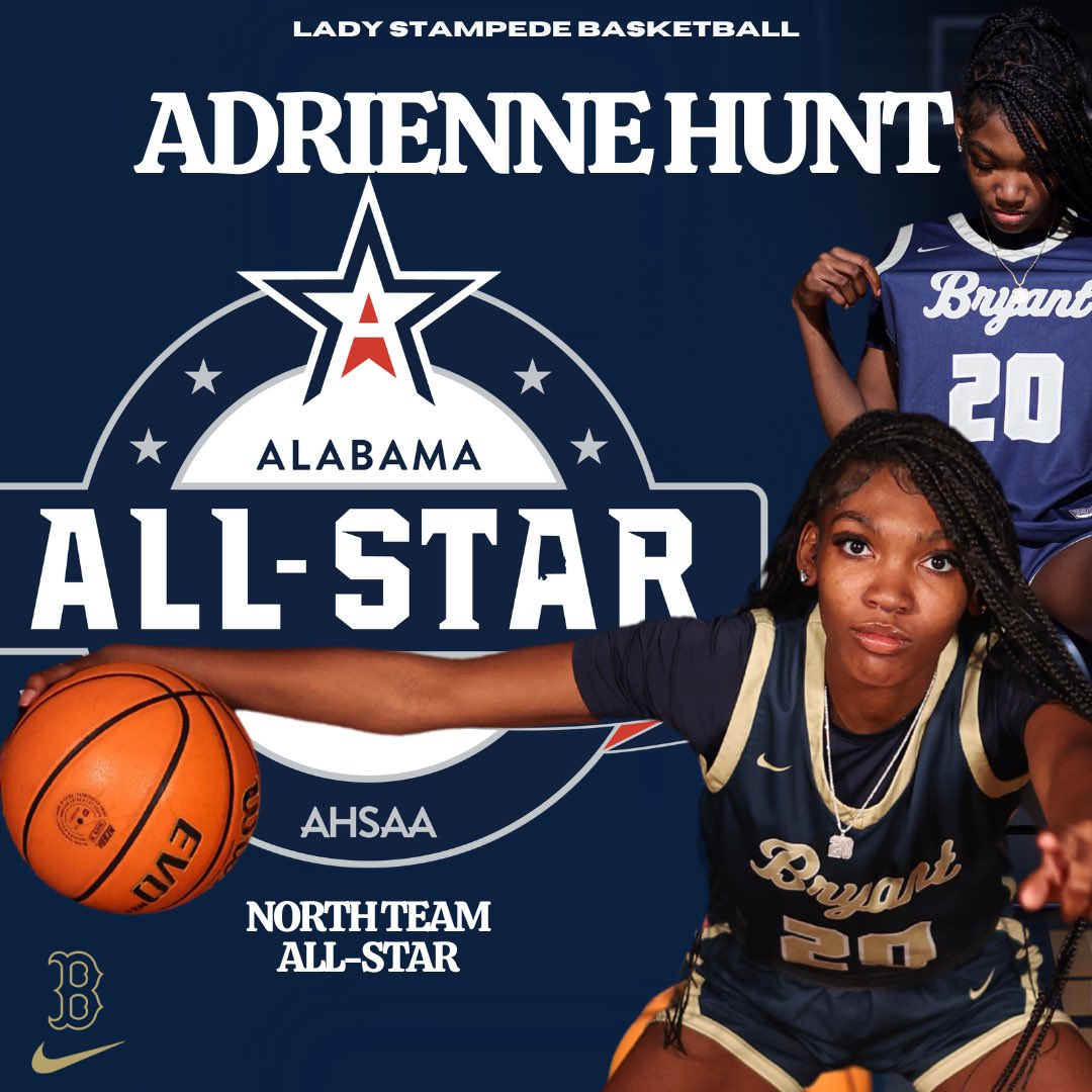 Paul W. Bryant Stampede (@pwbathletics) on Twitter photo Congratulations to <a href="/LaneyDe_20/">Adrienne โLaneyโ Hunt</a> for being selected to the AHSAA North-South All-Star team! Congratulations to <a href="/LaneyDe_20/">Adrienne โLaneyโ Hunt</a> for being selected to the AHSAA North-South All-Star team!