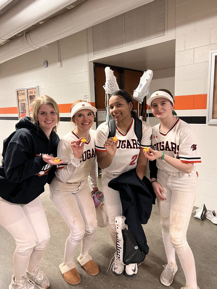Great team win yesterday against Bishop Miege to start the season! Abby is our player of the game, pitching 7 innings and having several clutch hits! We also had 4 RBI ducks between Zellah, Maddie, Aubri, and Kenley!