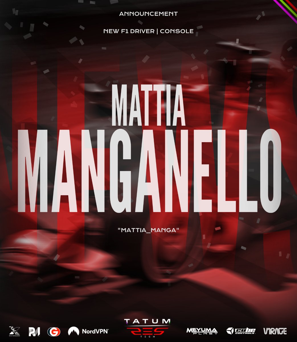 Tatum Res-Tech (@tatumesports) on Twitter photo From Italy, we're excited to welcome Mattia Manganello (<a href="/Mattia_Manga46/">TRT_Mattia</a>)! This console pilot is chasing the title in PSGL F3, battling with the best, and is a top prospect for the upcoming F1 25. Plus, he'll join the WOR:LD roster with a potential debut in the top console series From Italy, we're excited to welcome Mattia Manganello (<a href="/Mattia_Manga46/">TRT_Mattia</a>)! This console pilot is chasing the title in PSGL F3, battling with the best, and is a top prospect for the upcoming F1 25. Plus, he'll join the WOR:LD roster with a potential debut in the top console series