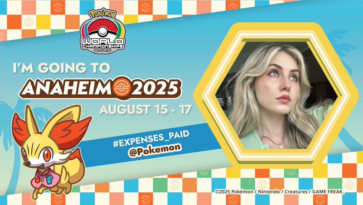 I’ll be attending the Pokemon World Championship in Anaheim!!! Yay! I can’t wait!!

Thank you <a href="/Pokemon/">Pokémon</a> 😍 
#free_access #PokemonPartner