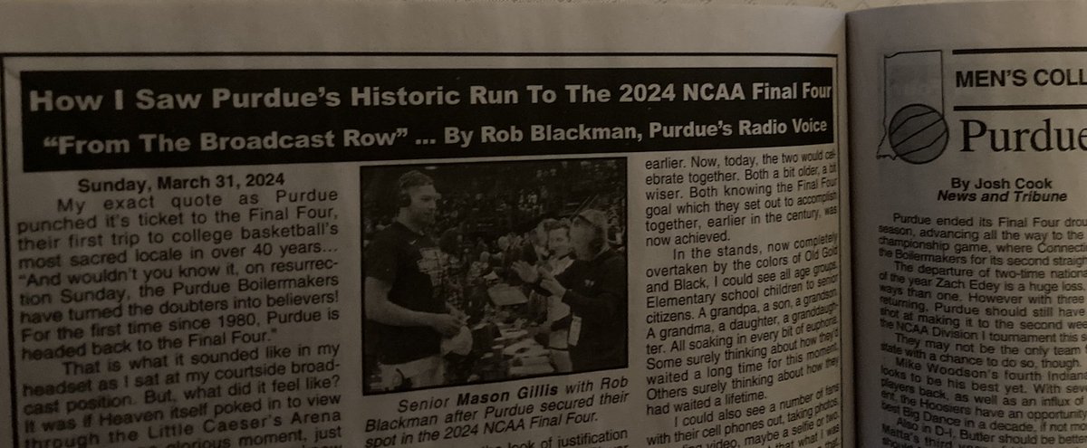 Hoosier Basketball Magazine (@hbbmagazine) on Twitter photo Purdue Fans
All-American Braden Smith & 1st Team all-Big Ten TKR pictured on HBM's front cover. Great story by Rob Blackman on page 266 about 2024 Trip to Final 4!
<a href="/BoilerBall/">Purdue Men's Basketball</a> <a href="/OnAir_RBlackman/">Rob Blackman</a> <a href="/Chris_Forman12/">Chris Forman</a>
<a href="/GoldandBlackcom/">GoldandBlack.com</a> <a href="/AlanKarpick/">Alan Karpick--GoldandBlack.com</a> <a href="/brianneubert/">Brian Neubert — GoldandBlack.com</a> <a href="/mike_carmin/">mike carmin</a> <a href="/samueltking/">Sam King</a> Purdue Fans
All-American Braden Smith & 1st Team all-Big Ten TKR pictured on HBM's front cover. Great story by Rob Blackman on page 266 about 2024 Trip to Final 4!
<a href="/BoilerBall/">Purdue Men's Basketball</a> <a href="/OnAir_RBlackman/">Rob Blackman</a> <a href="/Chris_Forman12/">Chris Forman</a>
<a href="/GoldandBlackcom/">GoldandBlack.com</a> <a href="/AlanKarpick/">Alan Karpick--GoldandBlack.com</a> <a href="/brianneubert/">Brian Neubert — GoldandBlack.com</a> <a href="/mike_carmin/">mike carmin</a> <a href="/samueltking/">Sam King</a>