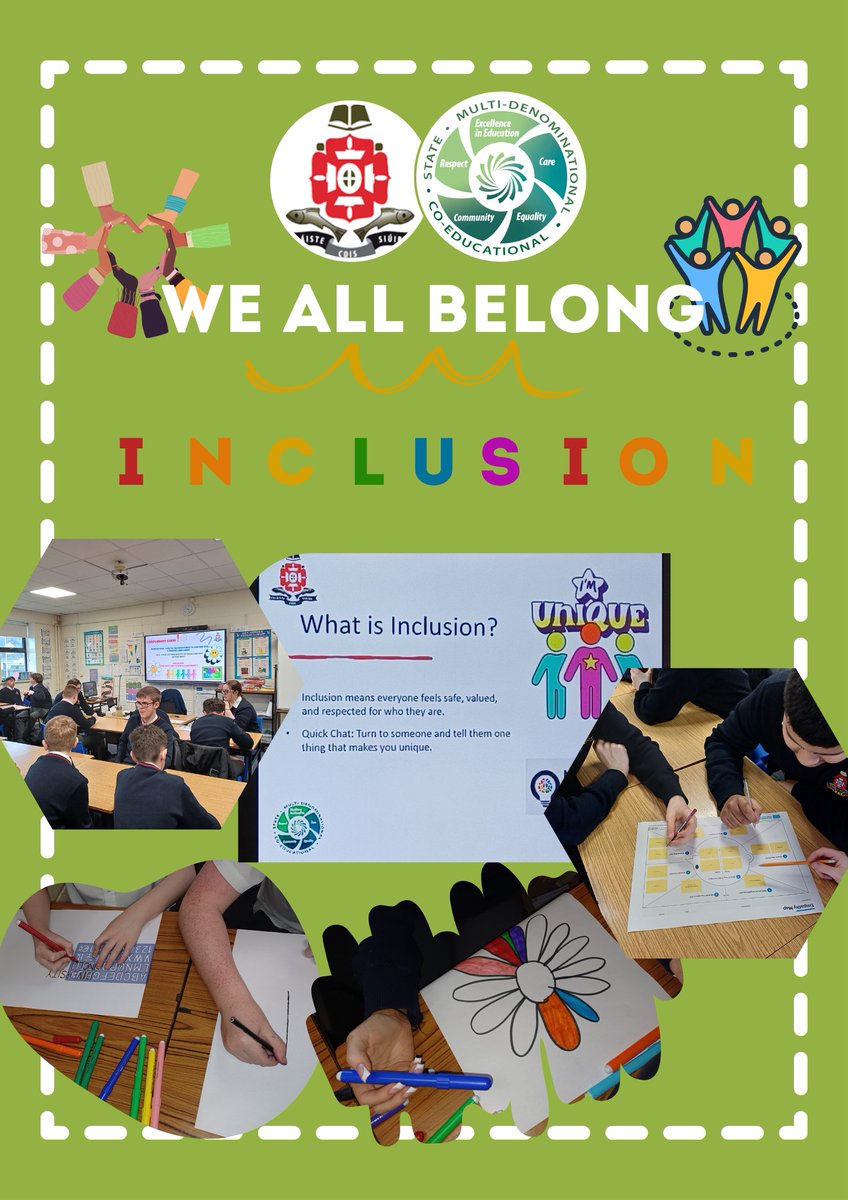 colcoissiuire's tweet image. A fantastic start to ETB &amp;amp; Inclusion Week at CCS! Our students have got stuck into workshops celebrating inclusion, diversity &amp;amp; community in our school. - plus, some amazing creativity on display in our Ethos Core Values poster competition!🎨🖌 #etbweek2025 #InclusionWeek #CCS
