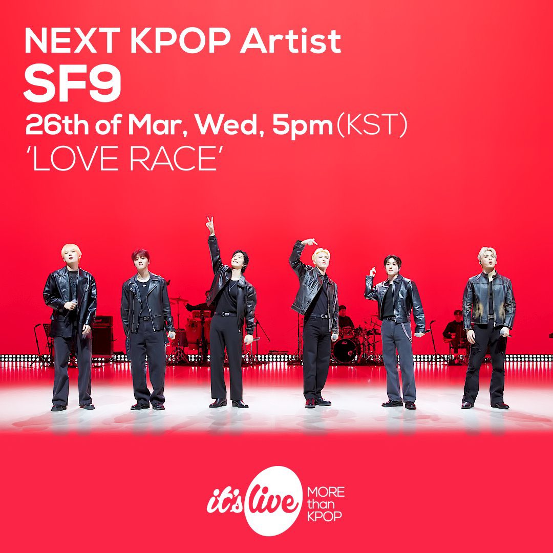 SF9__Unofficial's tweet photo. [SCHEDULE 250326 KST] #SF9 @SF9official #LOVE_RACE 

📌5:00PM [SF9] it’s LIVE - LOVE RACE 

📌8:00PM 🌰: Musical <On Your Wedding Day> https://t.co/xltQgNkOND