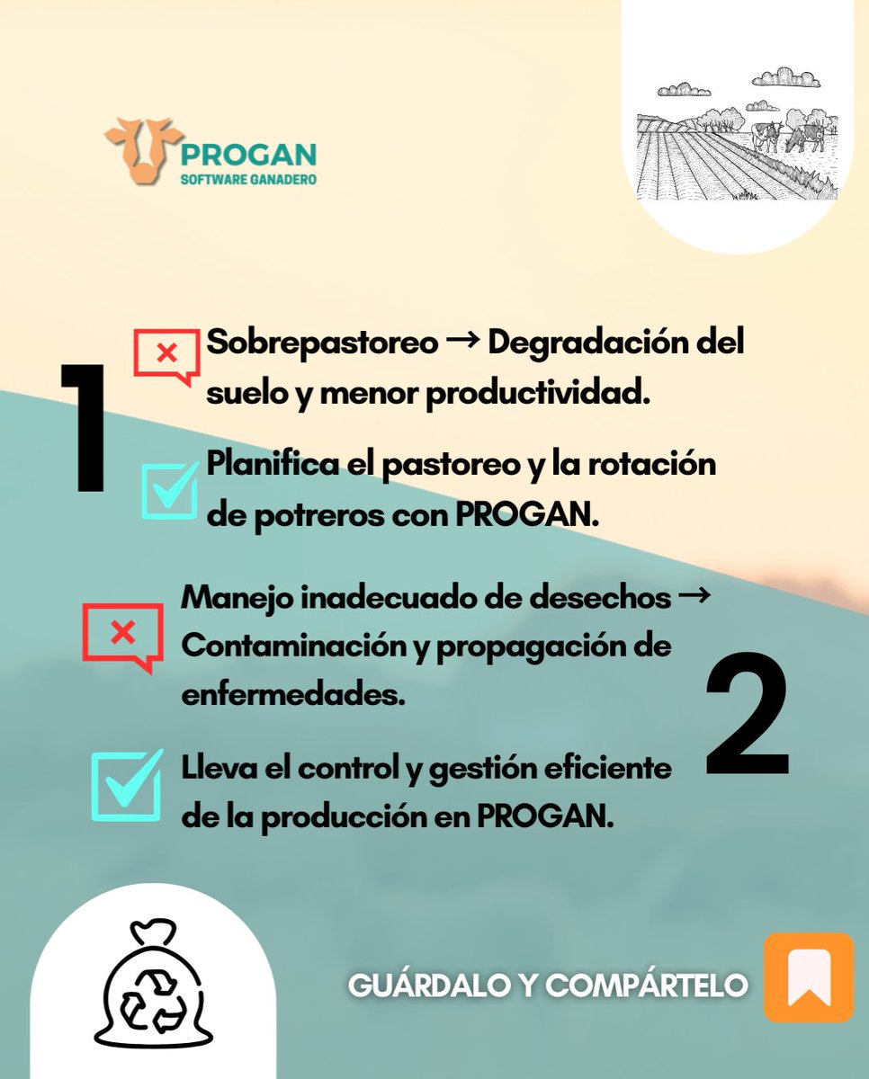 ProganSoftware's tweet image. ¡Moderniza tu gestión ganadera! 5 prácticas a evitar y cómo PROGAN te ofrece la solución inteligente. ¡Más información por mensaje! 📊 
¿Cometes alguno de estos errores en tu ganadería?

#ProganSoftware #GestiónGanadera #25marzo