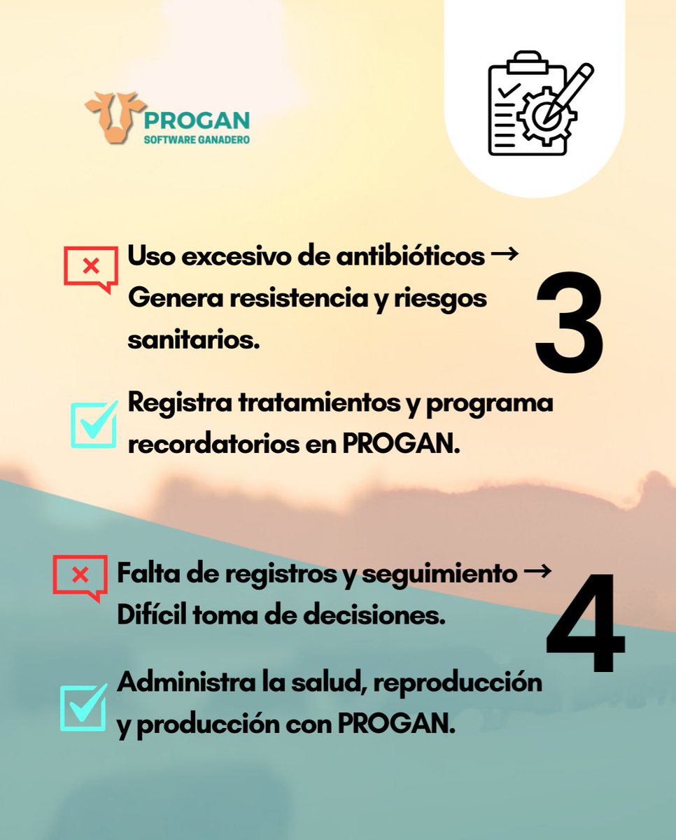 ProganSoftware's tweet image. ¡Moderniza tu gestión ganadera! 5 prácticas a evitar y cómo PROGAN te ofrece la solución inteligente. ¡Más información por mensaje! 📊 
¿Cometes alguno de estos errores en tu ganadería?

#ProganSoftware #GestiónGanadera #25marzo