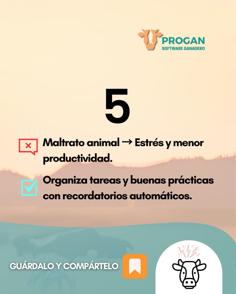 ProganSoftware's tweet image. ¡Moderniza tu gestión ganadera! 5 prácticas a evitar y cómo PROGAN te ofrece la solución inteligente. ¡Más información por mensaje! 📊 
¿Cometes alguno de estos errores en tu ganadería?

#ProganSoftware #GestiónGanadera #25marzo