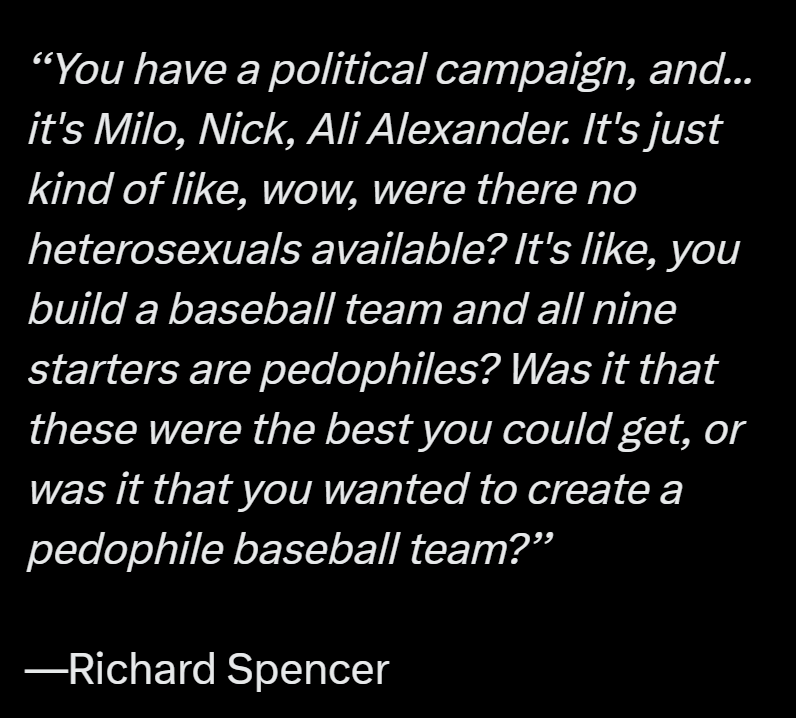 yalittleshit's tweet image. The Trump admin, mark II = #PBT
pedo baseball team will be my forward-going shorthand for all these gay-op groups.
groypers/rando MIGAs/BAPtards = #PBT