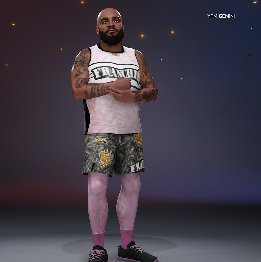 KingEmpire345's tweet photo. The President of FIR$T CLA$$ 💰

@AJFrancis410 is coming ⌛

Attire logos by @ReyFalcon569 🤘

#WWE2K25 https://t.co/jhyJsKlpCe