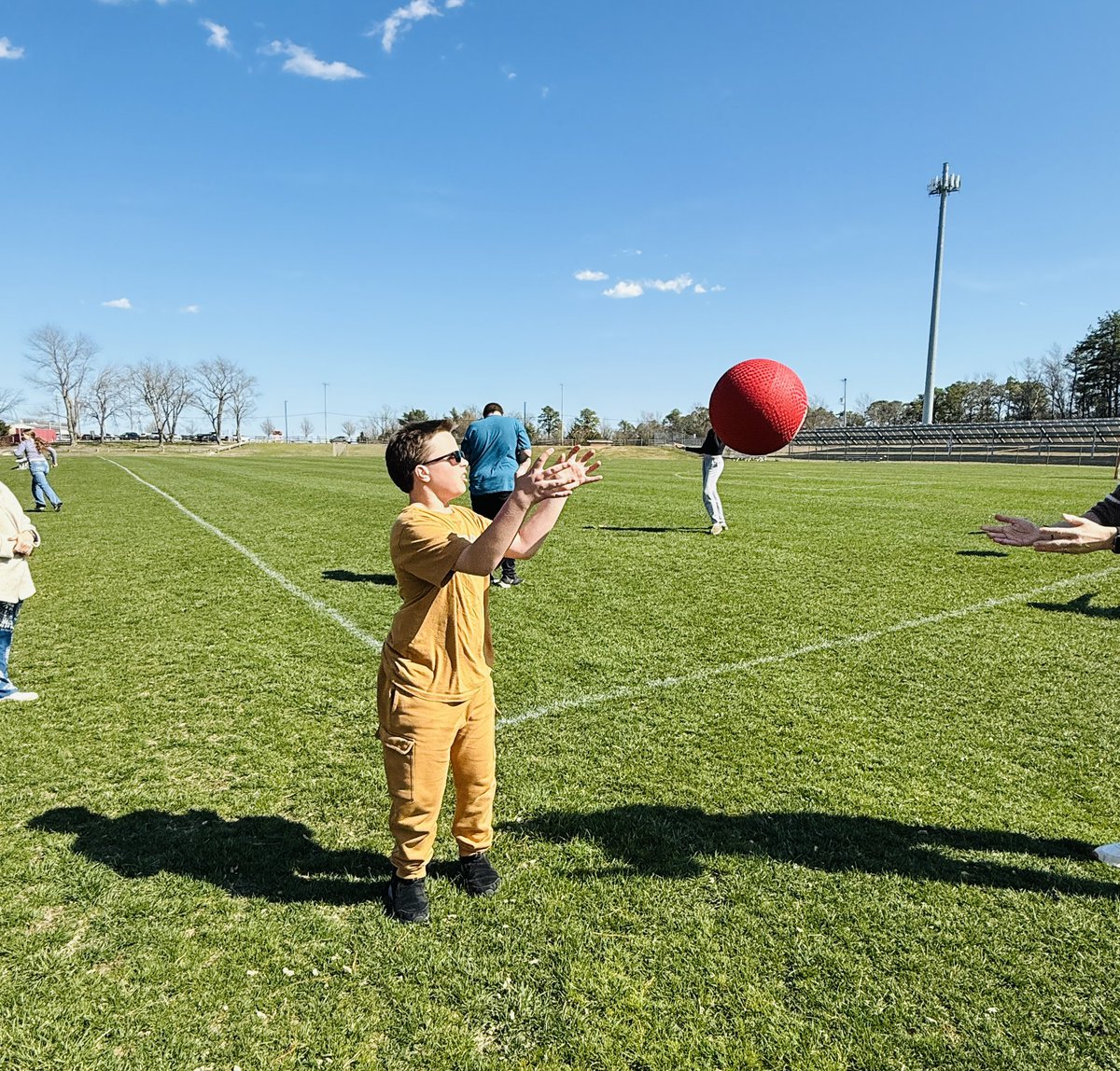 Unified kickball is BACK! We were so happy to get outside today to start playing again! 👏🏻😎☀️🕶️We had a smaller group today but welcomed some new faces &amp; had a great time playing together! April meeting dates: Tuesday 4/15 &amp; Tuesday 4/29 - come join us for some kickball fun!☄️