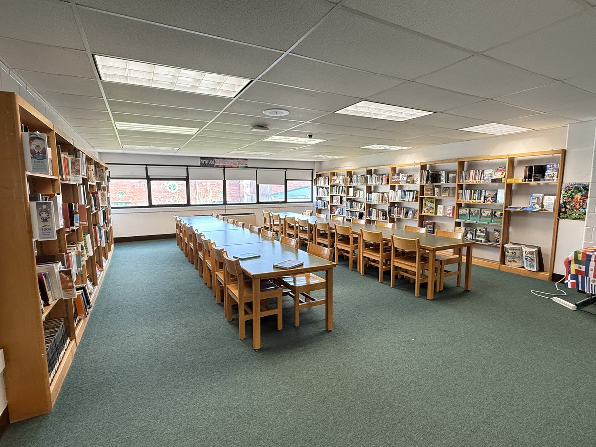 WesternTheSTEM's tweet photo. Big changes are coming! 📚 After decades of looking the same, our library is getting a much-needed facelift! Renovations kick off over spring break, bringing a fresh new look to our space. To prepare, the library will be closed for the next two days. Stay tuned! #LibraryMakeover https://t.co/I26MccuHRy