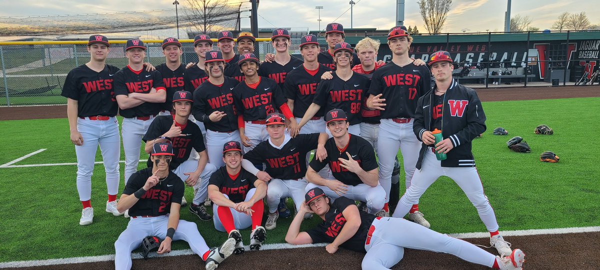 Blue Valley West Baseball (@bvwbaseball31) on Twitter photo Jags win! BVW 6, Veritas Christian 3. 
Noelker with the big RBI 2B to tie up the game in the 6th! 
Pitching: 
B. Johnson 4IP,2Hs,3Rs,7Ks,3BBs
Rigdon: (W) 3IP,2Hs,4Ks,0Rs
Hitting:
Wysong 2/3,2B,1RBI
Kindler 1/4,3RBI
Noelker 1/1,2B,RBI
Jags improve to 4-0. #workwins Jags win! BVW 6, Veritas Christian 3. 
Noelker with the big RBI 2B to tie up the game in the 6th! 
Pitching: 
B. Johnson 4IP,2Hs,3Rs,7Ks,3BBs
Rigdon: (W) 3IP,2Hs,4Ks,0Rs
Hitting:
Wysong 2/3,2B,1RBI
Kindler 1/4,3RBI
Noelker 1/1,2B,RBI
Jags improve to 4-0. #workwins