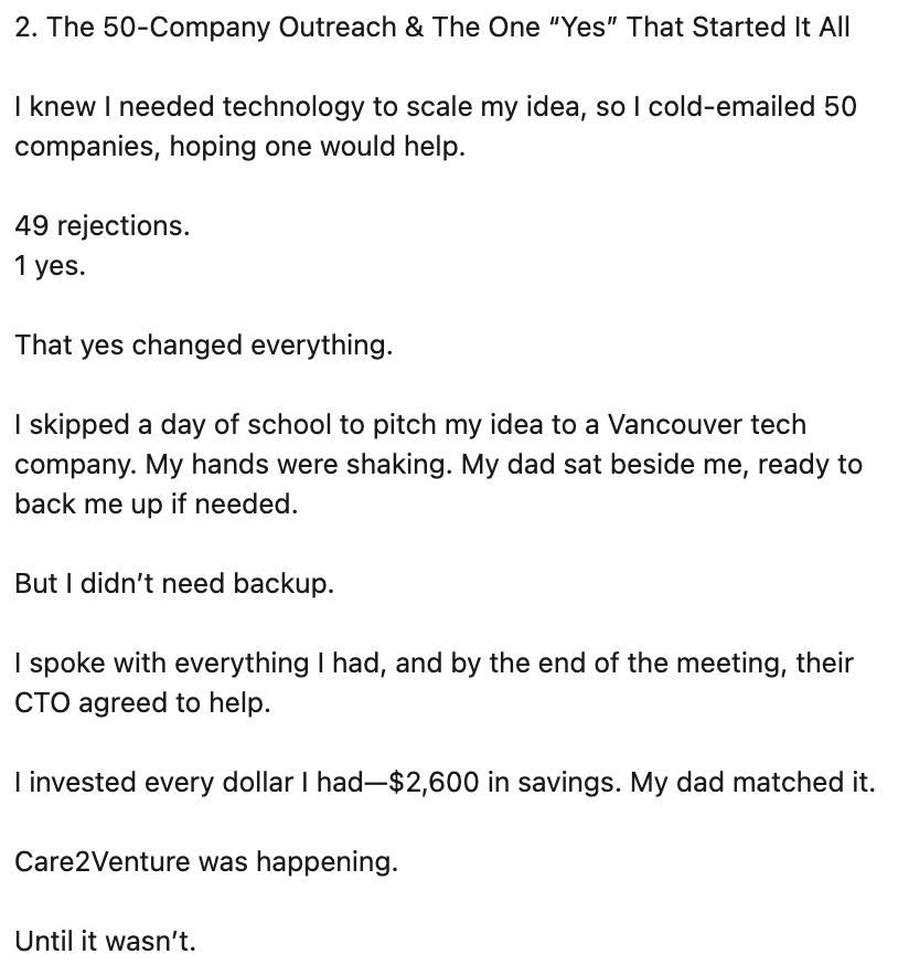 2. The 50-Company Outreach &amp; The One “Yes” That Started It All