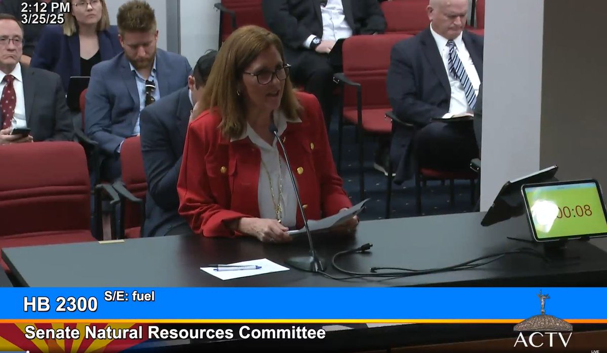 OfficialWSPA's tweet photo. Leadership for consumers in AZ! Today, WSPA COO @MullerJodie testified before the #AZLeg on HB 2300 that diversifying the fuel supply will add hurdles to delivering reliable, affordable #oilandgas to a system that is already operating with tight constraints for Arizonans. https://t.co/yM9XrZ8a09