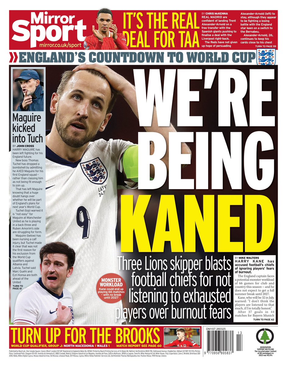 cfbcity_'s tweet photo. Wednesday’s UK newspaper back pages lead with #LFC #trentalexanderarnold
#TomorrowsPapersToday #BackPages #Sport https://t.co/rn2lXMN4SN