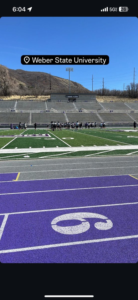 Had a great time at Weber State today thankful to be there and meet the coaches