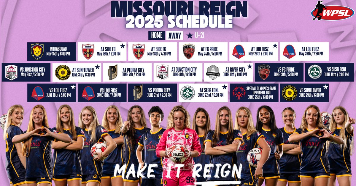MissouriReign's tweet image. 100% Chance of Reign this summer in the @WPSL.