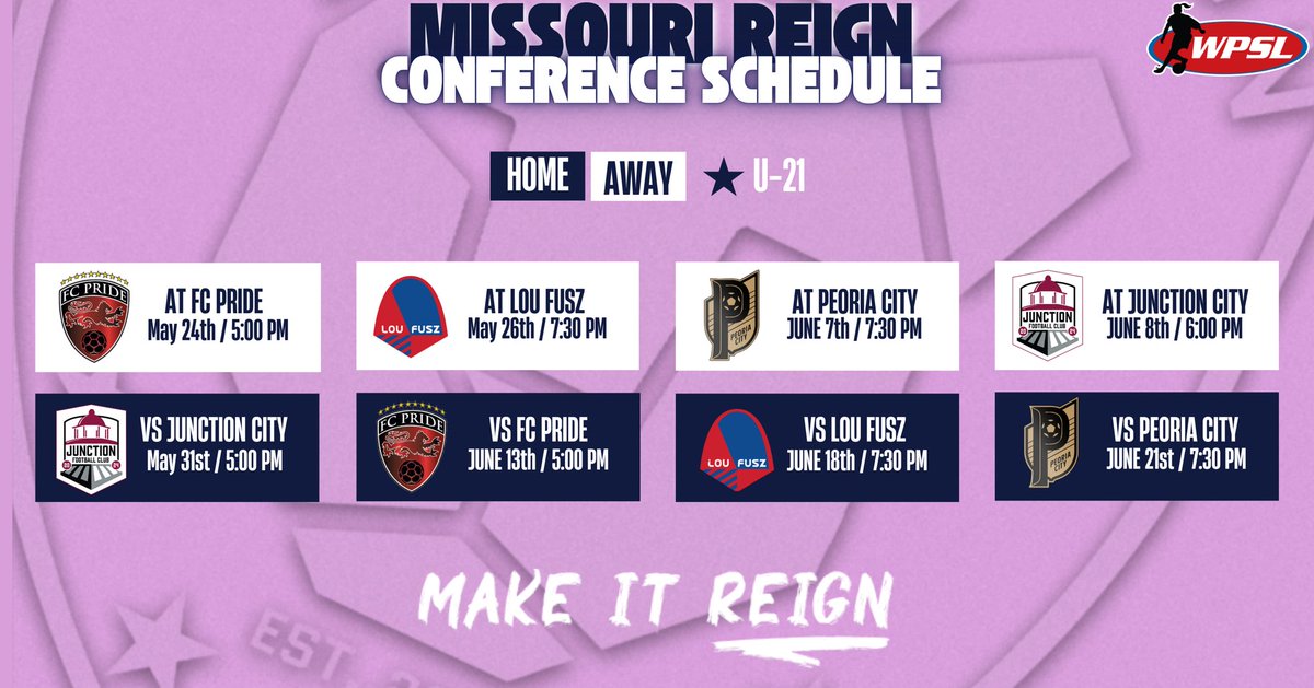 MissouriReign's tweet image. 100% Chance of Reign this summer in the @WPSL.