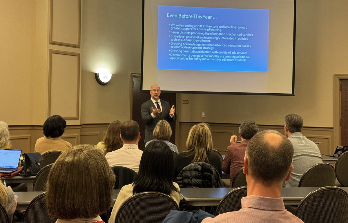 GiftedStudies's tweet photo. Welcome to our Wedge Presenting Scholar, Dr. Jonathan Plucker! We look forward to an evening of new developments in advanced learning at the state and local level.
#gtchat #GiftedEducation #gifted @WKUCEBS https://t.co/WM291G9BFd