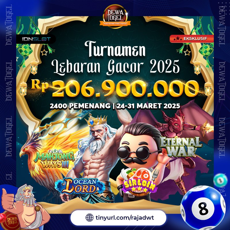 YuliaDewi528753's tweet image. DEWATOGEL - INTERNASIONAL DEWA GRUP (IDN PLAY) ✨
•
DEWATOGEL 〤 IDNSLOT

Turnamen Jackpot Bulan Puasa 2025 oleh IDNSlot Akan Berlangsung Dari Tanggal 24 Maret s/d 31 Maret 2025 2025.
Dengan Total Hadiah Sebesar Rp 206,900,000,-

#Dewatogel #IDNSLOT #Eksklusif #Bulan #Spesialthr