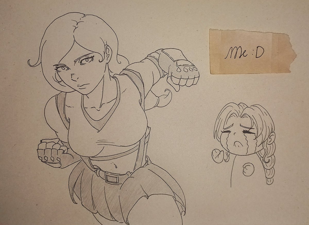 mesdrawings's tweet photo. POV: You were mean to Aerith :U

Hope you like it :D

#FinalFantasy #FinalFantasyVII #FinalFantasyVIIRebirth #Tifa #AerithGainsborough #squareenix #art #drawing #illustration https://t.co/PocwrL56Sp