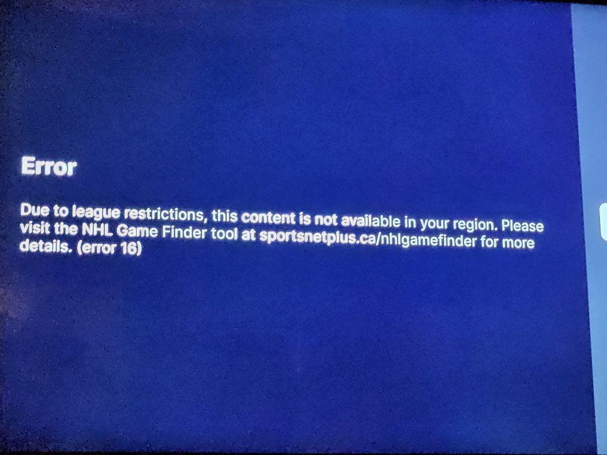 Hey <a href="/Sportsnet/">Sportsnet</a> <a href="/Rogers/">Rogers</a> <a href="/NHL/">NHL</a> I pay monthly for the nhl package to get out of market games and now your pulling this!!! Get your stuff together!!!
