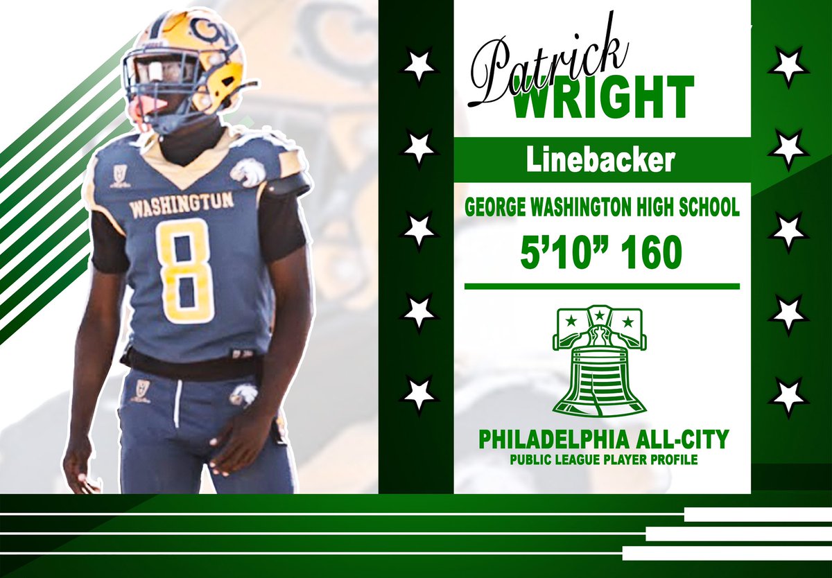 Get to know the Public League All-Stars. Patrick Wright @wrightpatrick20, a Sr. Linebacker from George Washington High School. PPL All-Stars take on the Philadelphia Non-Pub All-Stars on Saturday May 17th 2025 at Northeast High School. Kickoff is scheduled for 1:00PM. <a href="/PASFG215/">Philly All-Star Football Game</a>