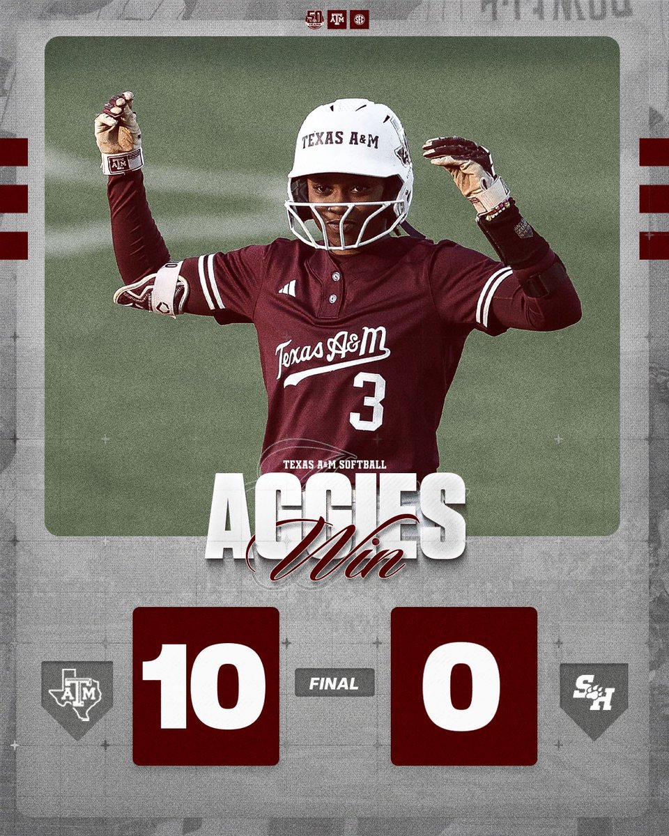 AggieSoftball's tweet photo. Good ol’ Tuesday W 💪

#GigEm https://t.co/TBD2utPhQJ