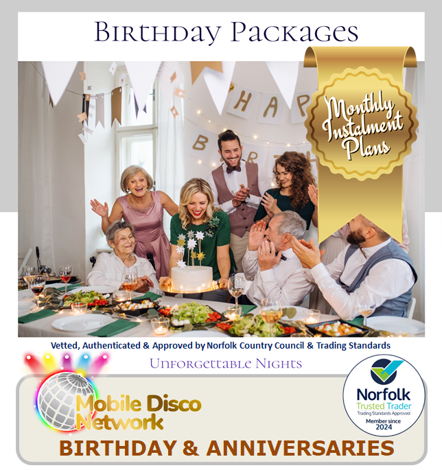 disco_network's tweet photo. Birthday and Anniversary Parties now have monthly instalment plans DJ Hire | Norfolk | Mobile Disco Network  covering Norfolk Suffolk Cambridgeshire Lincolnshire 01760 722283 https://t.co/2wFSP47Db7