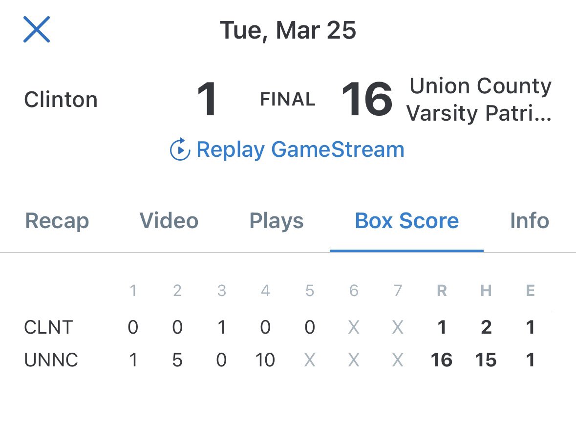 Union County Patriots Baseball tweet media