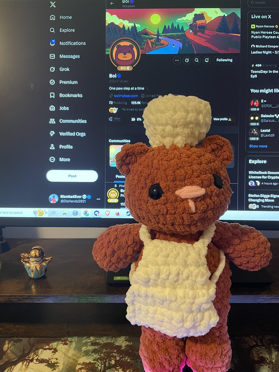Submissions closed but we are just getting started <a href="/hakikiceo/">Ceo</a> 

Wife said I won’t shut up about <a href="/Boithebear/">Boi</a> so she made me another crochet