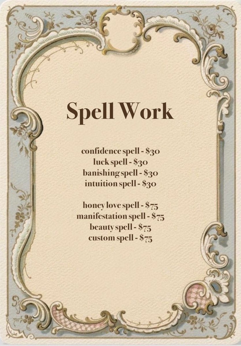 Book Your Tarot Readings And Spells with Me!

dm me here to book or on instagram @ chatastarot