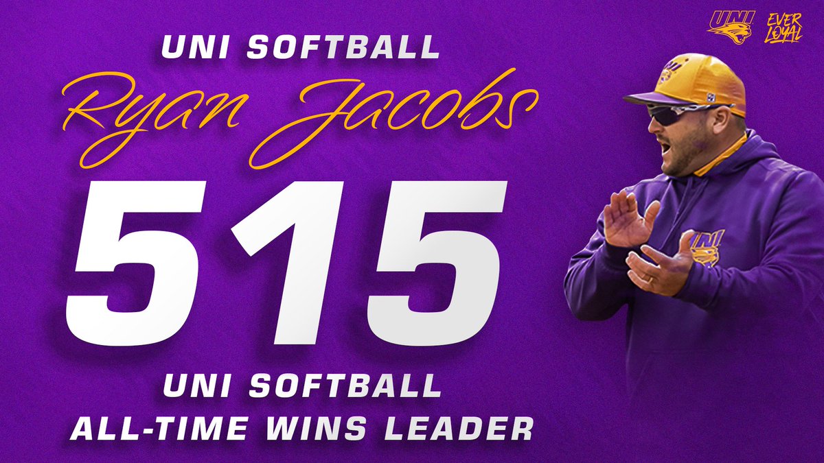 There's a new sheriff in town! Coach Jake with a program-record 515 wins after taking down the Fighting Illini!

#EverLoyal | #1UNI