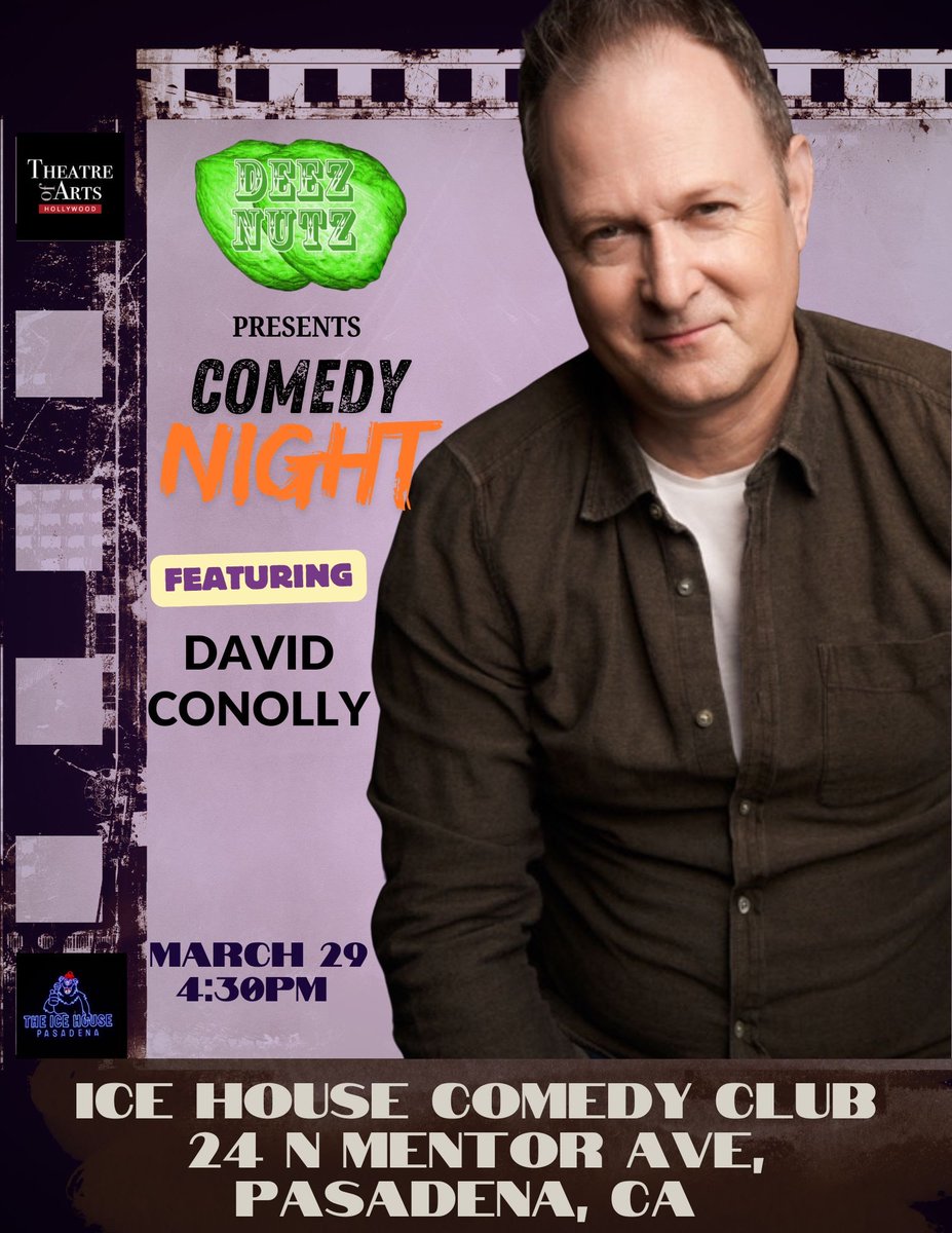 TOA returns to <a href="/theicehousecc/">The Ice House</a>
March 29th in #DeezNutz Comedy Show with <a href="/davidconolly/">David Conolly</a>! Join us in Pasadena to catch these awesome sets – including multiple student #Standup debuts.🎙️🤣🤩👏📷#comedy #TOAHollywood
