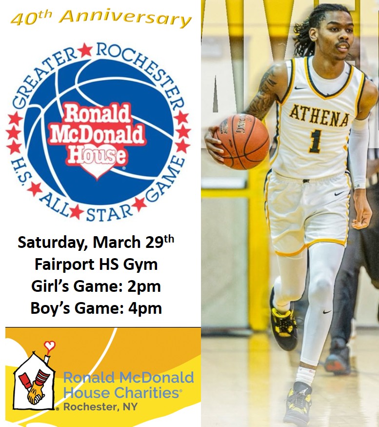 Greece Athena Boys Basketball (@gahsboyshoops) on Twitter photo This Saturday, come out to watch I'zick Reaves and the rest of the Section V Senior All-Stars play in their last High School Basketball Game for a great charity!
Performances from the All-Star Cheerleaders too!
<a href="/AthenaHigh/">Greece Athena HS</a> <a href="/SecVBBasketball/">Section V Boys Basketball</a> <a href="/IAABOBoard60/">IAABO Board 60 🏀</a> This Saturday, come out to watch I'zick Reaves and the rest of the Section V Senior All-Stars play in their last High School Basketball Game for a great charity!
Performances from the All-Star Cheerleaders too!
<a href="/AthenaHigh/">Greece Athena HS</a> <a href="/SecVBBasketball/">Section V Boys Basketball</a> <a href="/IAABOBoard60/">IAABO Board 60 🏀</a>