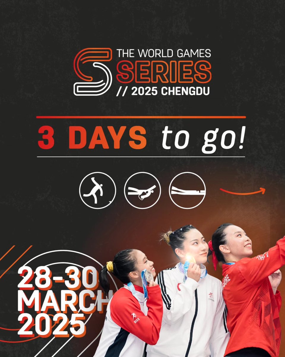 TWG_Series's tweet photo. 3 Days to go!

The world’s top athletes in Pétanque, Life Saving, and Underwater Sports are heading to Chengdu for The World Games Series, a qualifying event  for TWG 2025 this summer!

#TWGSeries #WeareTheWorldGames https://t.co/WY1ZszJjM8