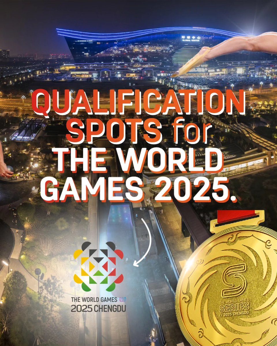 TWG_Series's tweet photo. 3 Days to go!

The world’s top athletes in Pétanque, Life Saving, and Underwater Sports are heading to Chengdu for The World Games Series, a qualifying event  for TWG 2025 this summer!

#TWGSeries #WeareTheWorldGames https://t.co/WY1ZszJjM8