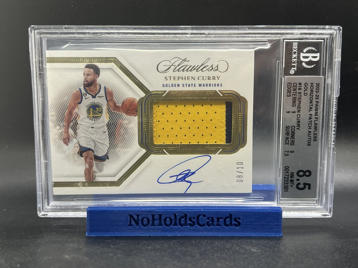 NoHoldsCards's tweet image. #NOHOLDSALE🐻 

$5500

STEPHEN CURRY FLAWLESS GOLD GAME WORN PATCH AUTO /10 
BGS 8.5 

Description not necessary 🔥

Reposts and Tags Appreciated 🤝