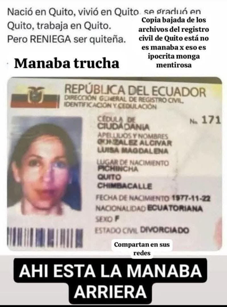 carguellosr's tweet photo. Mejor que reniegue pues ! Quien en Quito la quiere tener de paisana a una traidora ? A alguien que nos quiere entregar al chavismo Venezolano https://t.co/XYk2qwpSRe