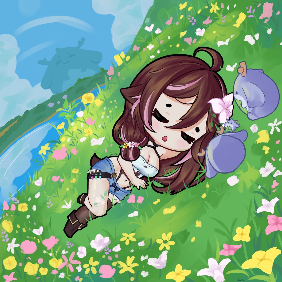 A lil bit late, but i draw Sugi's new model! ✨🌸🌺
I really really love this design so i wanted to draw it in chibi style! Hope you like it ❤

Congrats for the debut✨

#Vtuber #Chibi #SugiVentures #fanart