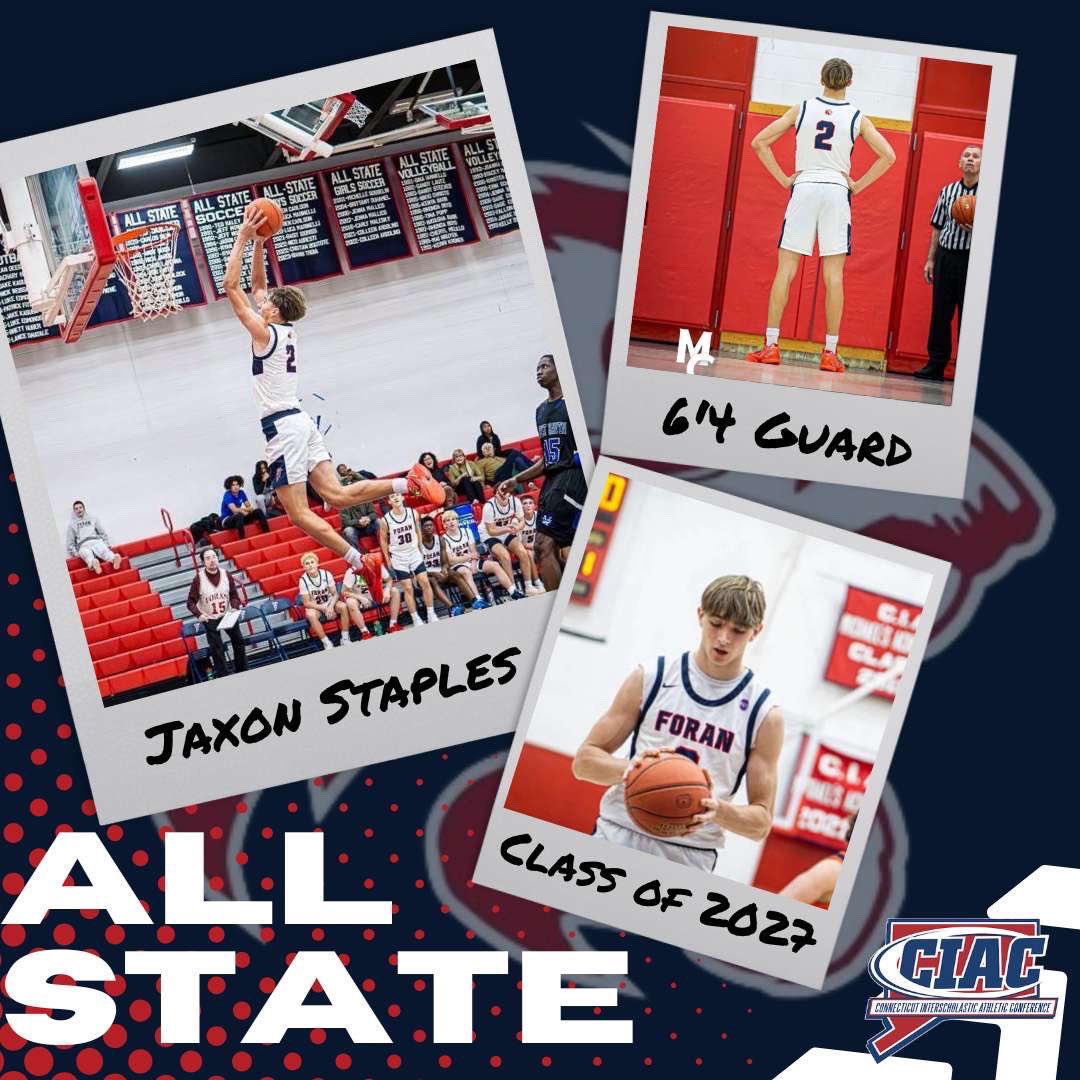 C/O 2027 6’4 guard Jaxon Staples (Foran high school) earned ALL-STATE this season.