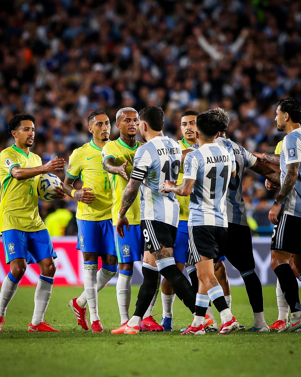 brfootball's tweet photo. This is Argentina vs. Brazil 🌶️ https://t.co/6EweNwhu8R