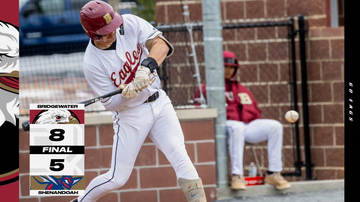 Eagles Strike Again!!! 

<a href="/BwaterBaseball/">Bridgewater Baseball</a> wins with a walk-off home run off the bat of Bryce Suters to close out a five-run ninth inning for an 8-5 victory over nationally recognized Shenandoah!

#BleedCrimson #GoForGold 

🔗 tinyurl.com/4vcaw7te