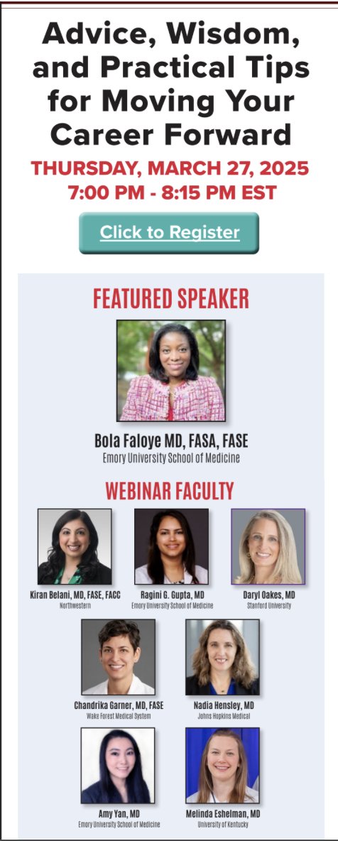 Calling members, allies, attendings, residents, medical students, women, and men!

Check out our upcoming FREE Webinar in TWO DAYS! Practical tips for moving your career forward- pertinent to everyone! Our fabulous speaker and WICTA president, Dr. Bola Faloyewill speak. Come join